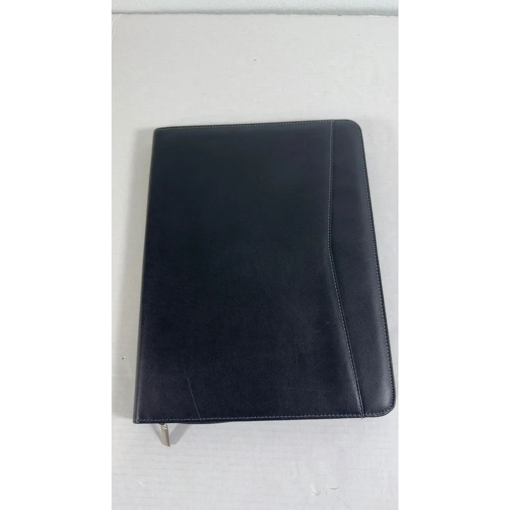 Mastery Prestige Portfolio Organizer Unisex Large Black Zip Padfolio